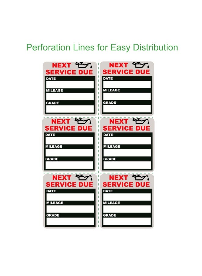 Oil Change Stickers Static Cling, 120pcs 2x2 Inches Oil Change Reminder Sticker for Windshield with No Residue, Clear Next Service Due Labels for Car Auto Vehicle Window - Image 3